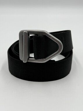 Bison Web Canvas Belt Military Tactical Black Fits up to 44" Adjustable Made USA